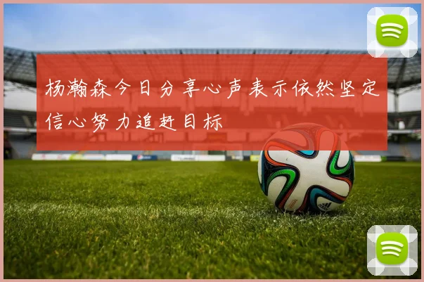 杨瀚森今日分享心声表示依然坚定信心努力追赶目标